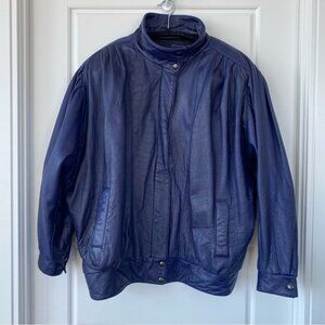 Cosa Nova Vintage Leather Bomber Jacket